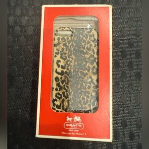 Coach NWT VINTAGE Animal Print iPhone 5 Case